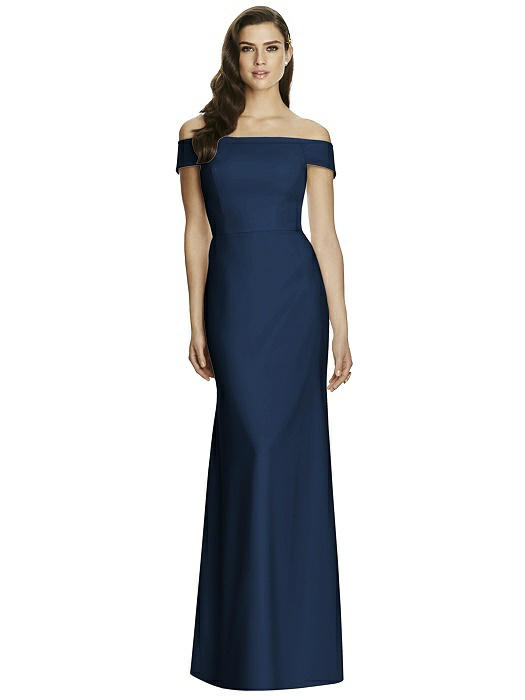 navy blue dress from the front