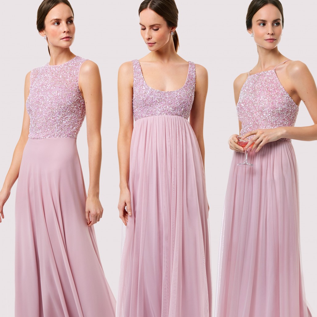 pink dresses from the front