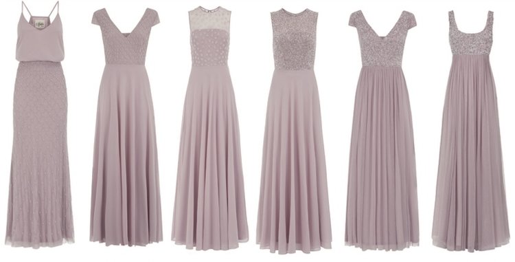 pink dresses from the front