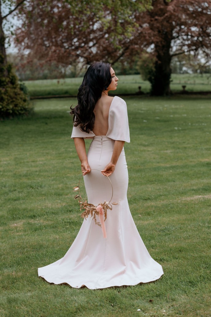 white dress from the back