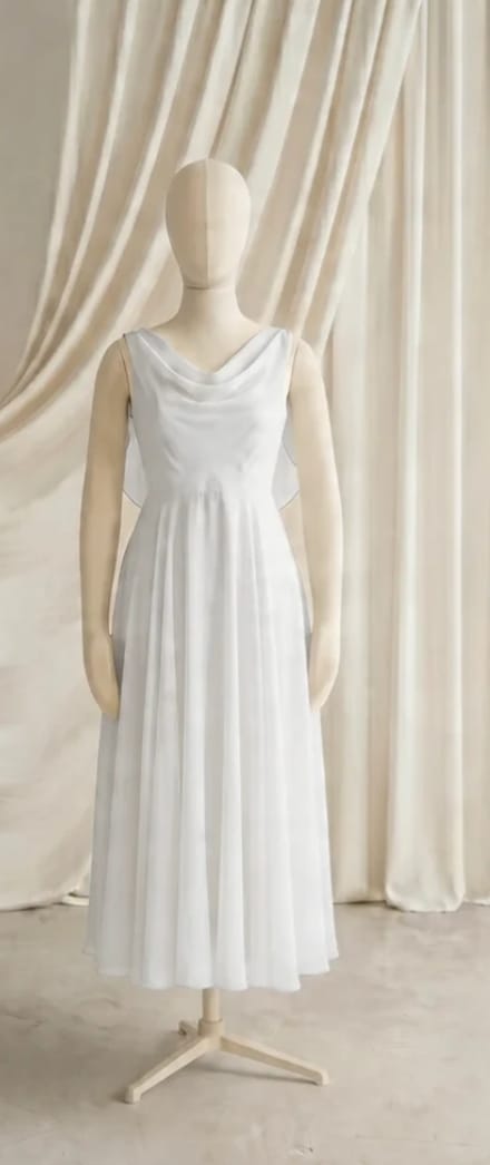 white dress from the front