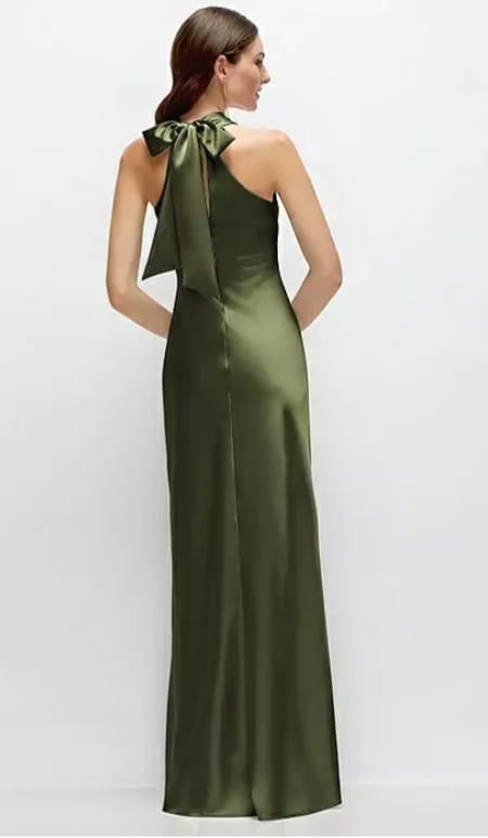 Green dress back