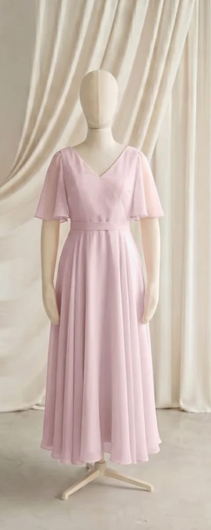 pink dress from the front