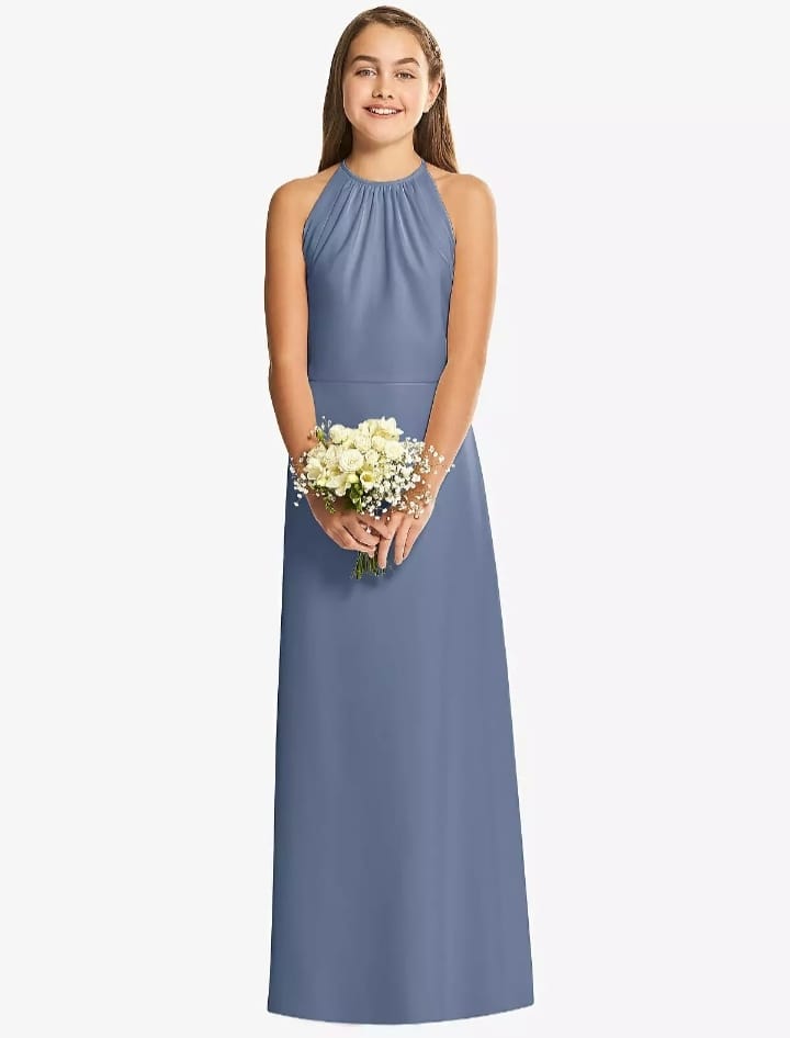 blue dress from the front