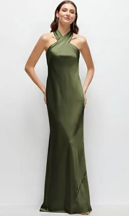 Green dress front