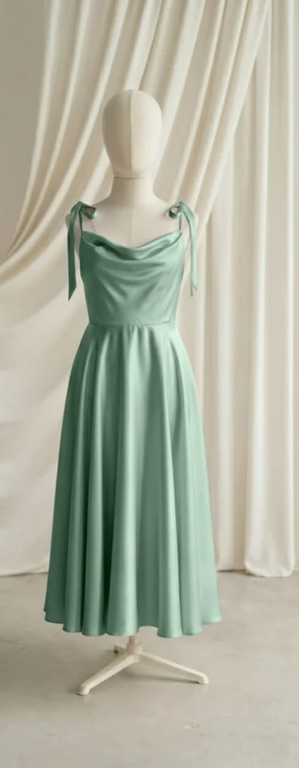 green dress from the front