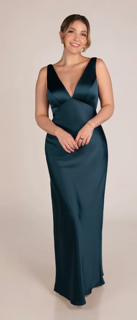 dark blue dress from the front