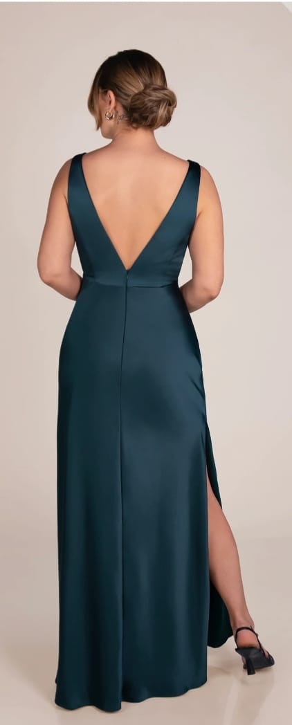 dark blue dress from the back