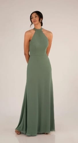 green dress from the front