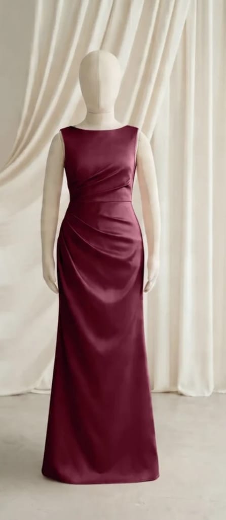 dark purple dress from the front