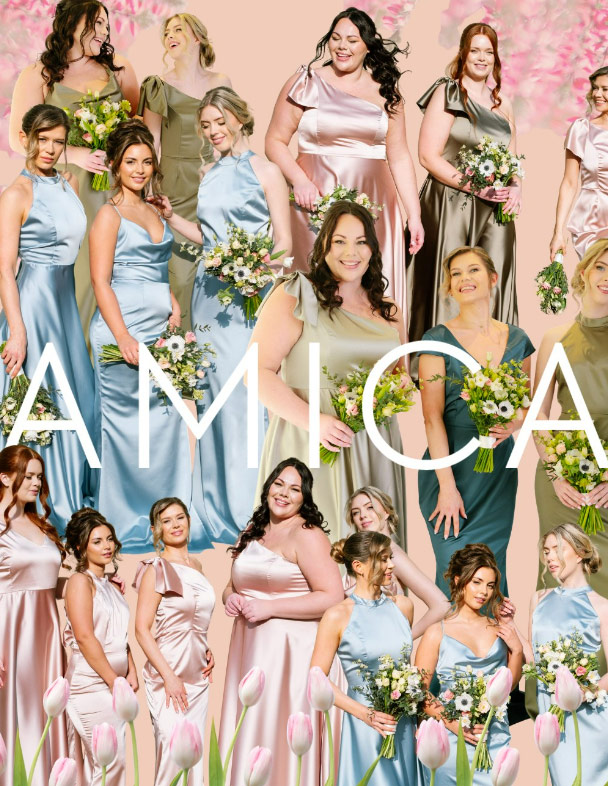 blue pink green dresses