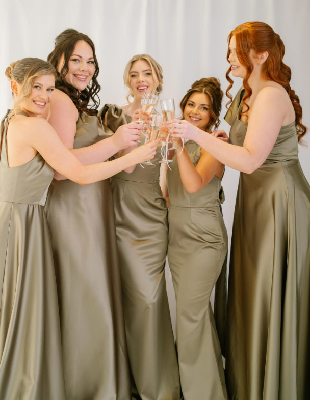 moss green dresses