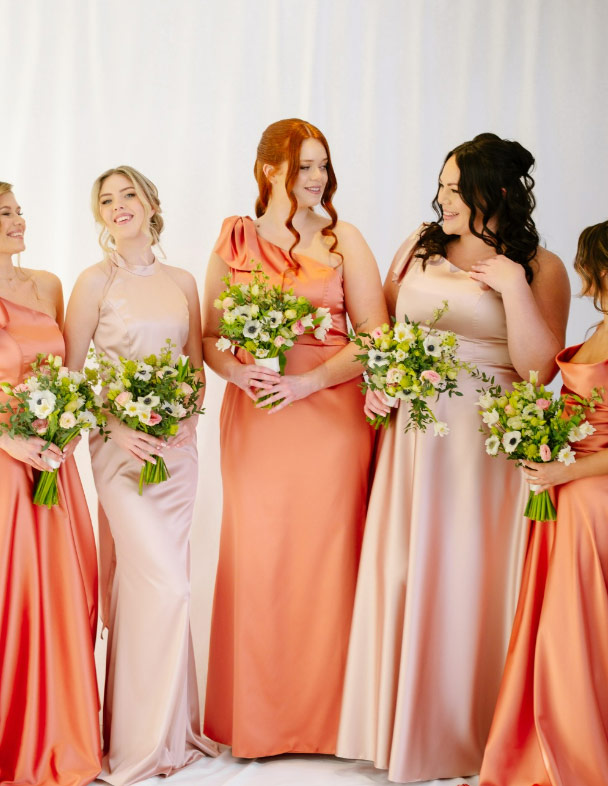 pink and orange dress